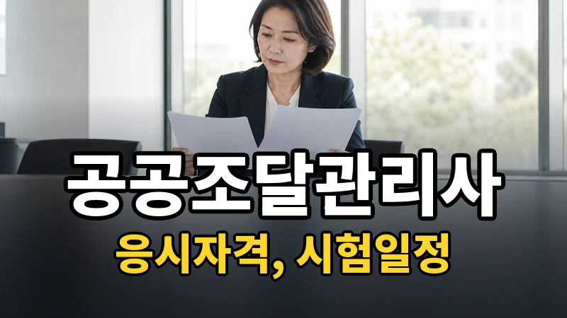 공공조달관리사 응시자격·시험일정 2026