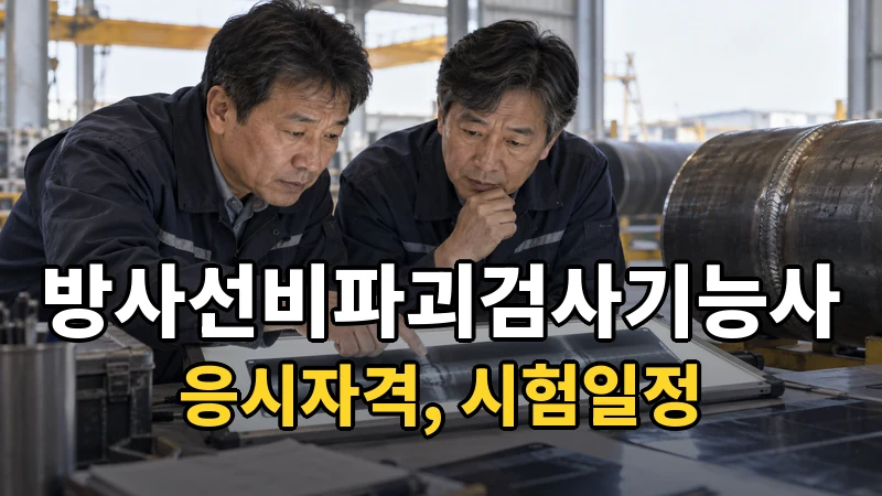 방사선비파괴검사기능사 시험일정 2026