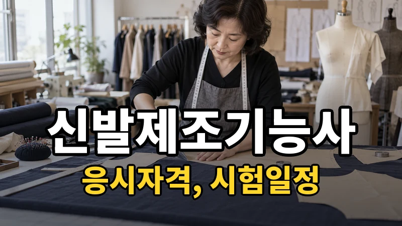 신발제조기능사 시험일정 2026