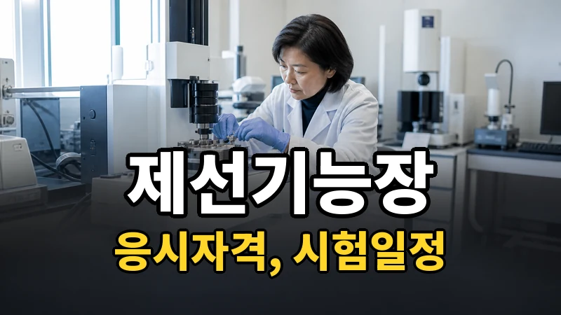 제선기능장 시험일정 2026