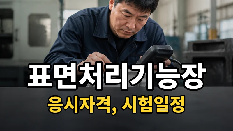 표면처리기능장 시험일정 2026