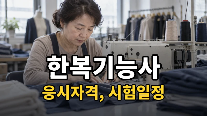 한복기능사 시험일정 2026